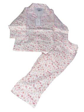 Petite Plume Girls Floral Pajama Set Size 3T 50% Cotton 50% Modal